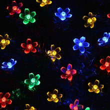 Solar-Powered Flower String Lights