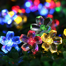 Solar-Powered Flower String Lights