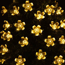 Solar-Powered Flower String Lights